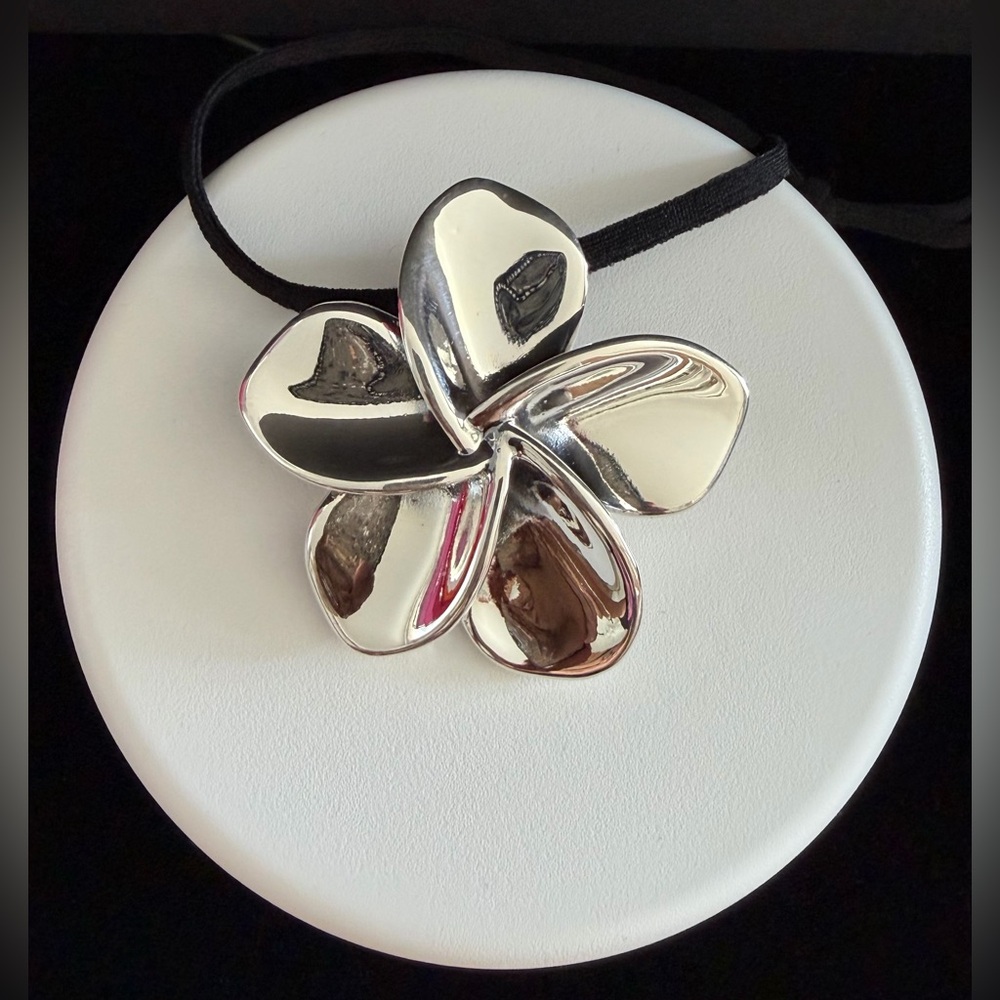 Huge Taxco Sterling Silver 925 Flower Pendant (only) - Picture 3 of 10